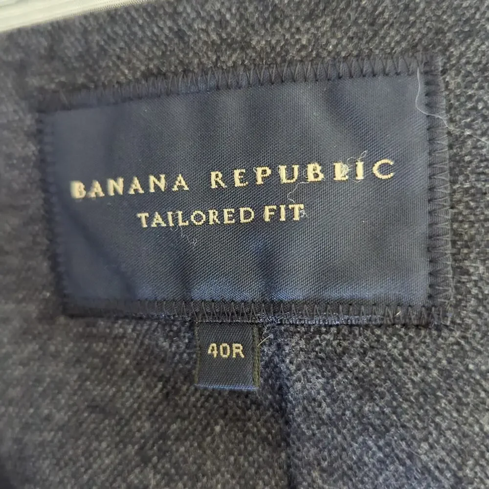 Banana Republic Tailored Fit Blazer Mens 40R Charcoal Gray Utility Cargo Pockets